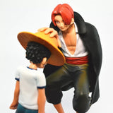 One Piece Luffy e Shanks 18cm