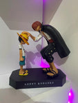 One Piece Luffy e Shanks 18cm